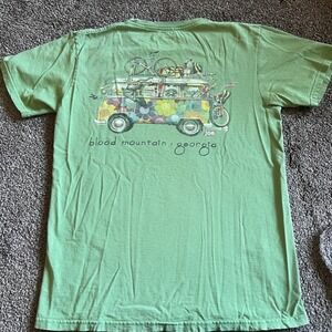 The Duck Company Blood Mountain Georgia T Shirt Hiking VW‎ Van Green M